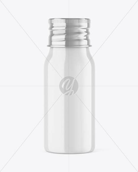 Glossy Bottle with Screw Cap Mockup