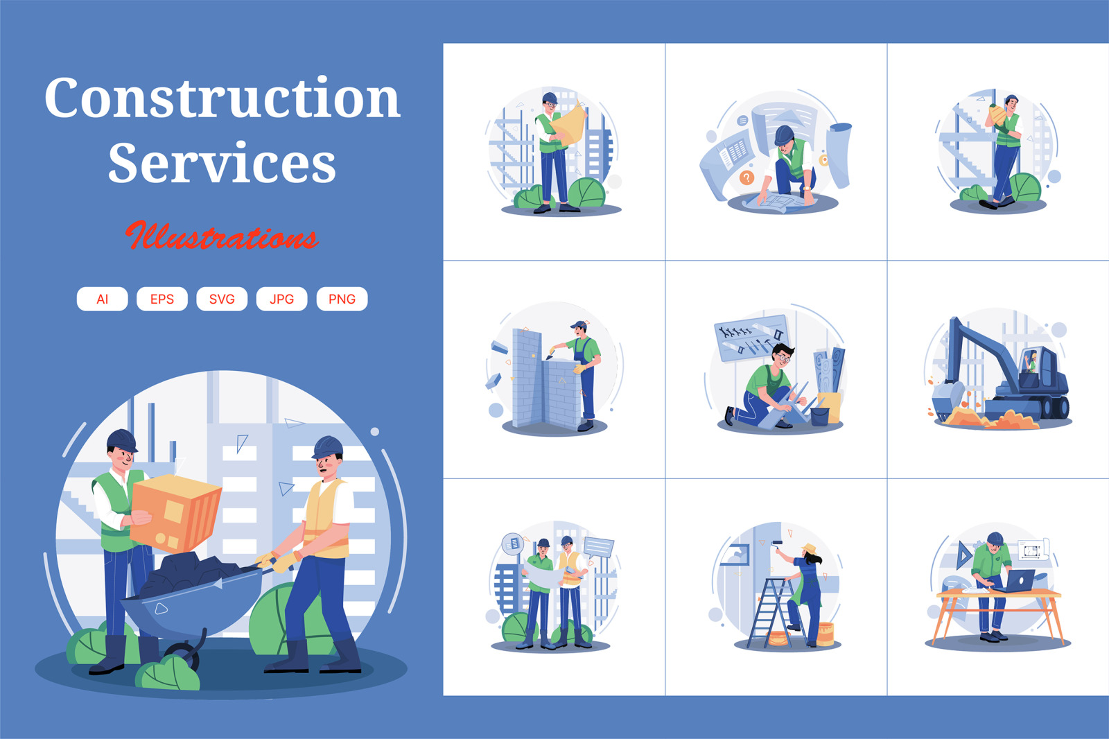 M617_Construction Services Illustration Pack M617_Construction Services Illustration Pack