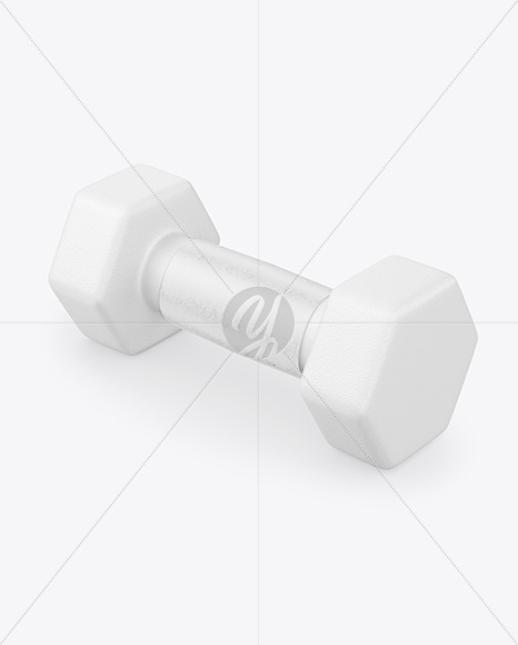 Neoprene Dumbbell with Paper Mockup