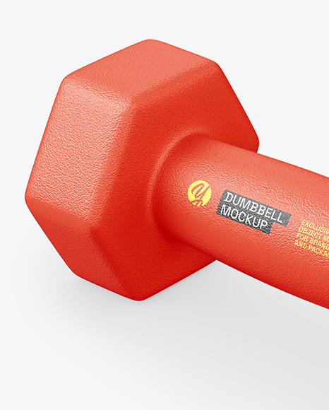 Neoprene Dumbbell with Paper Mockup