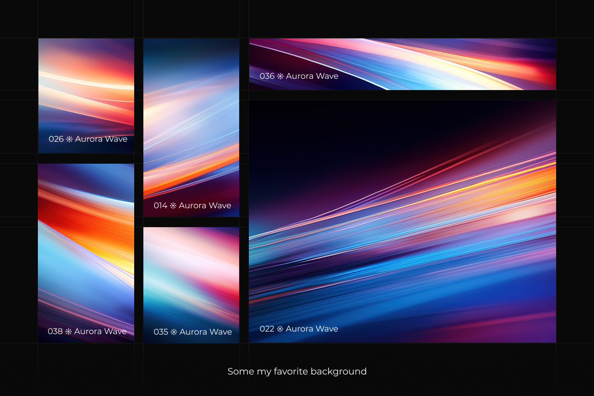 Aurora Wave Background Set