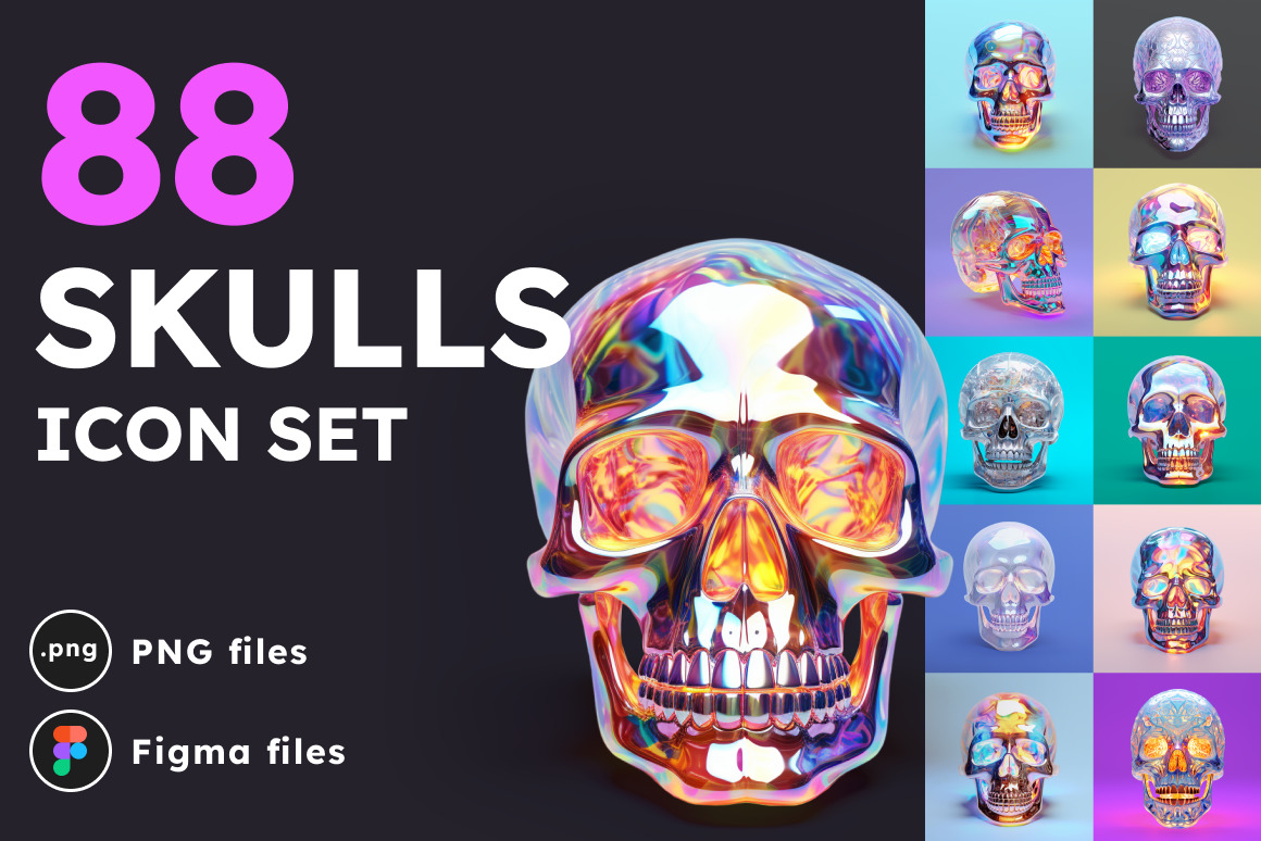 88 Skulls Icon Set