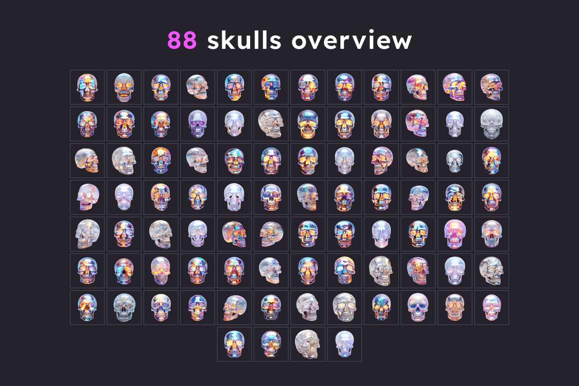 88 Skulls Icon Set