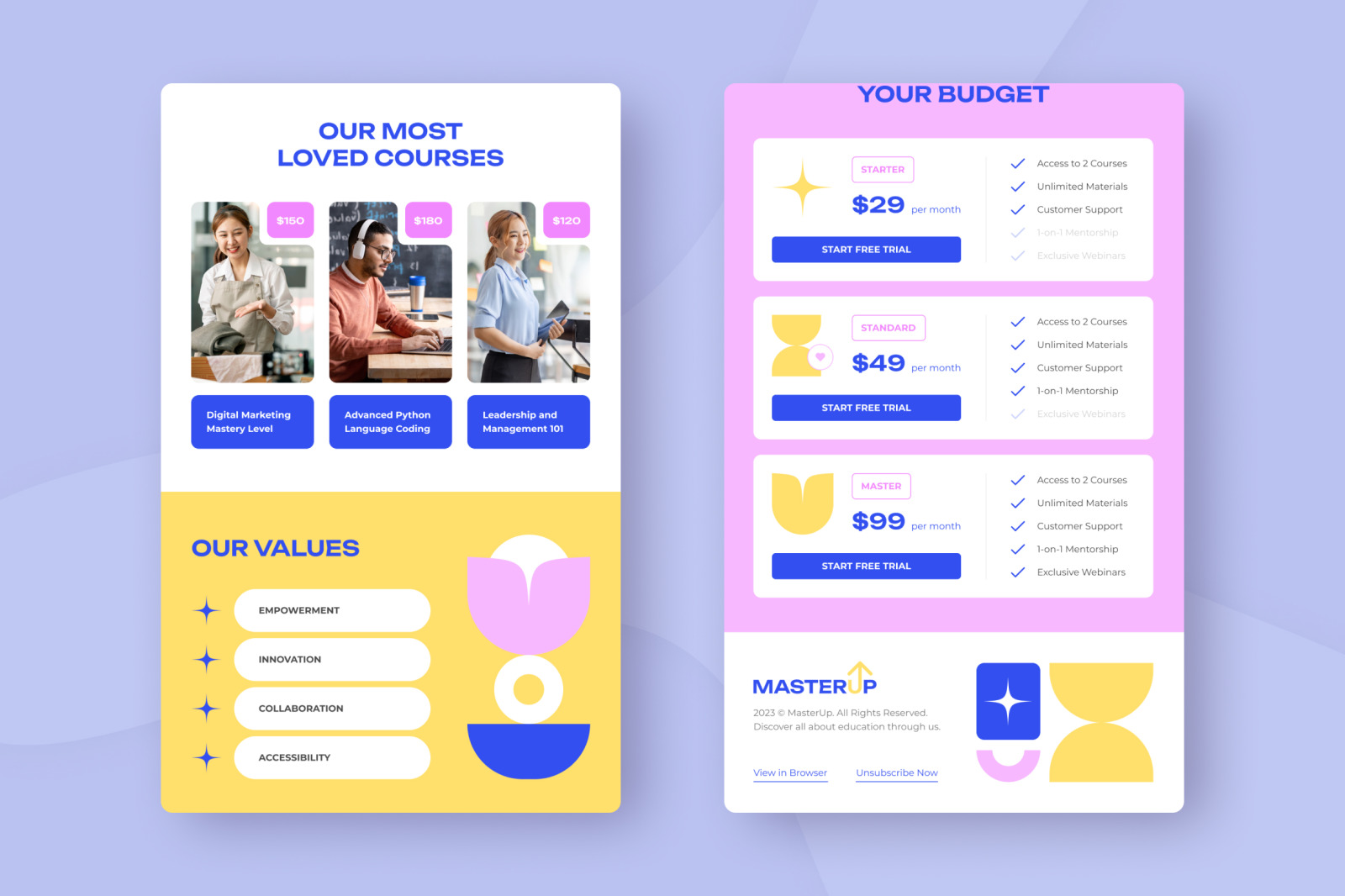 MasterUp - Online Course Email Newsletter MasterUp - Online Course Email Newsletter