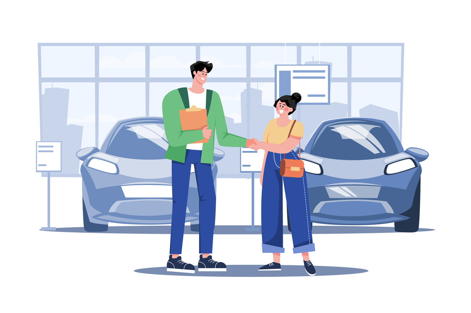 M555_Car Dealership Illustration Pack