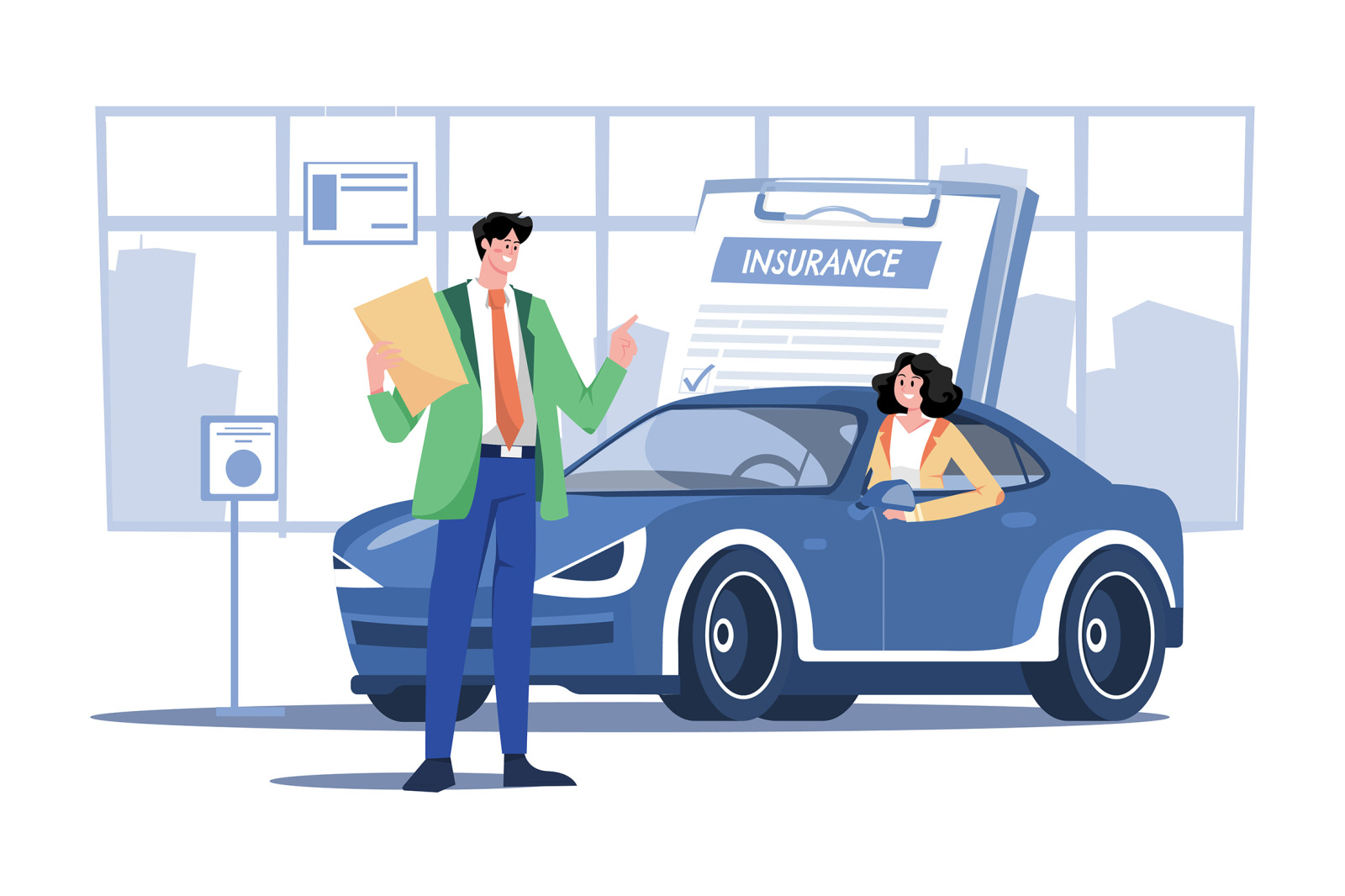 M555_Car Dealership Illustration Pack