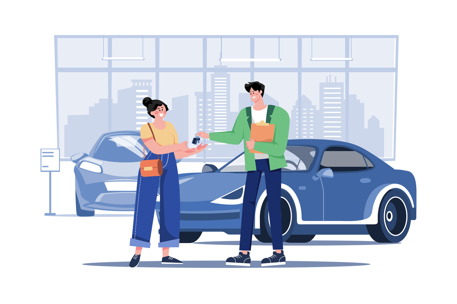 M555_Car Dealership Illustration Pack