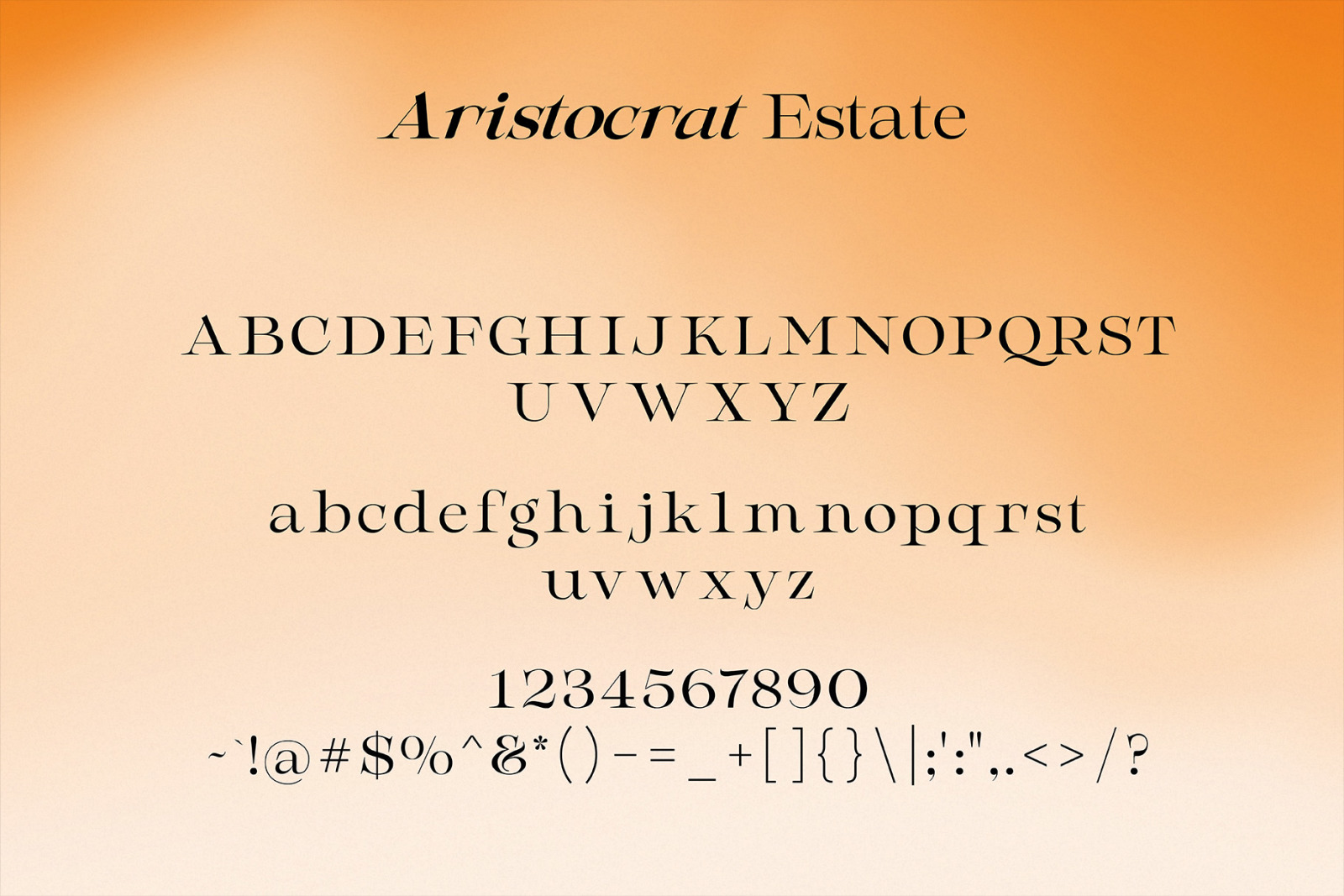 AristocratEstate - Luxury Serif Type AristocratEstate - Luxury Serif Type