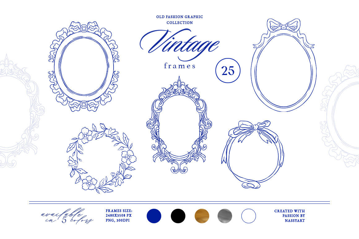 Barbara Vintage Line Art Set