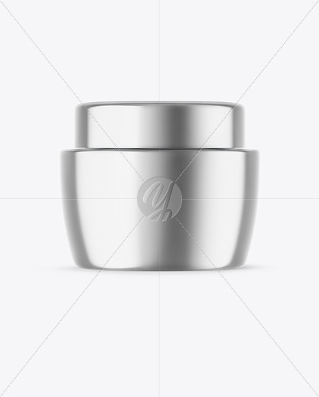 Metallic Cosmetic Jar Mockup Metallic Cosmetic Jar Mockup