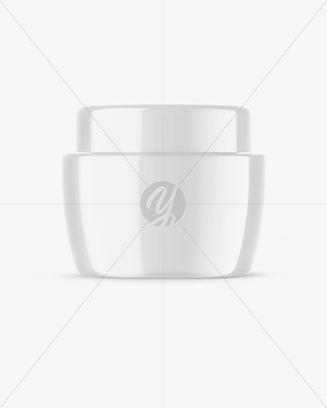 Glossy Cosmetic Jar Mockup