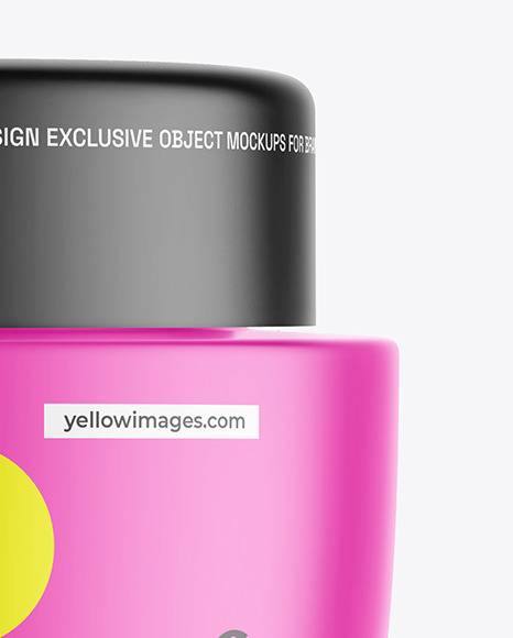 Matte Cosmetic Jar Mockup