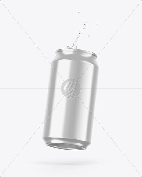 Glossy Metallic Can Mockup