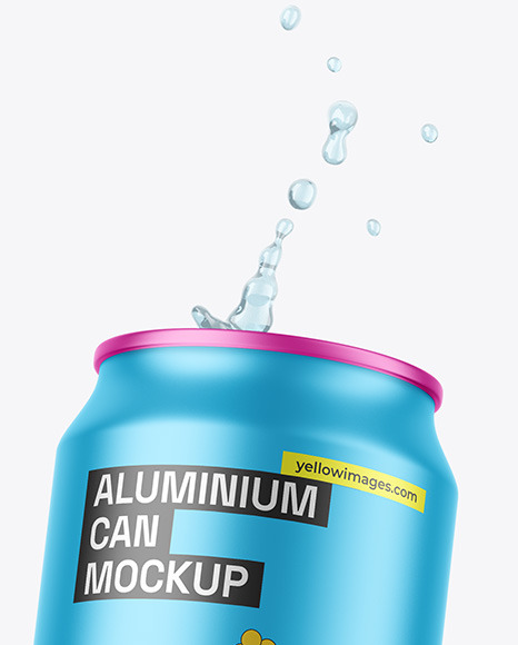 Matte Metallic Can Mockup