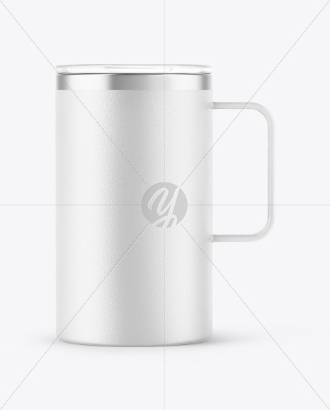 Textured Cup With Lid Mockup