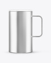 Metallic Cup With Lid Mockup