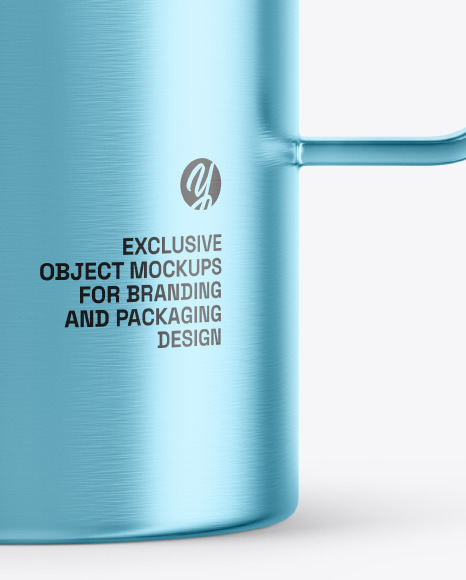 Metallic Cup With Lid Mockup