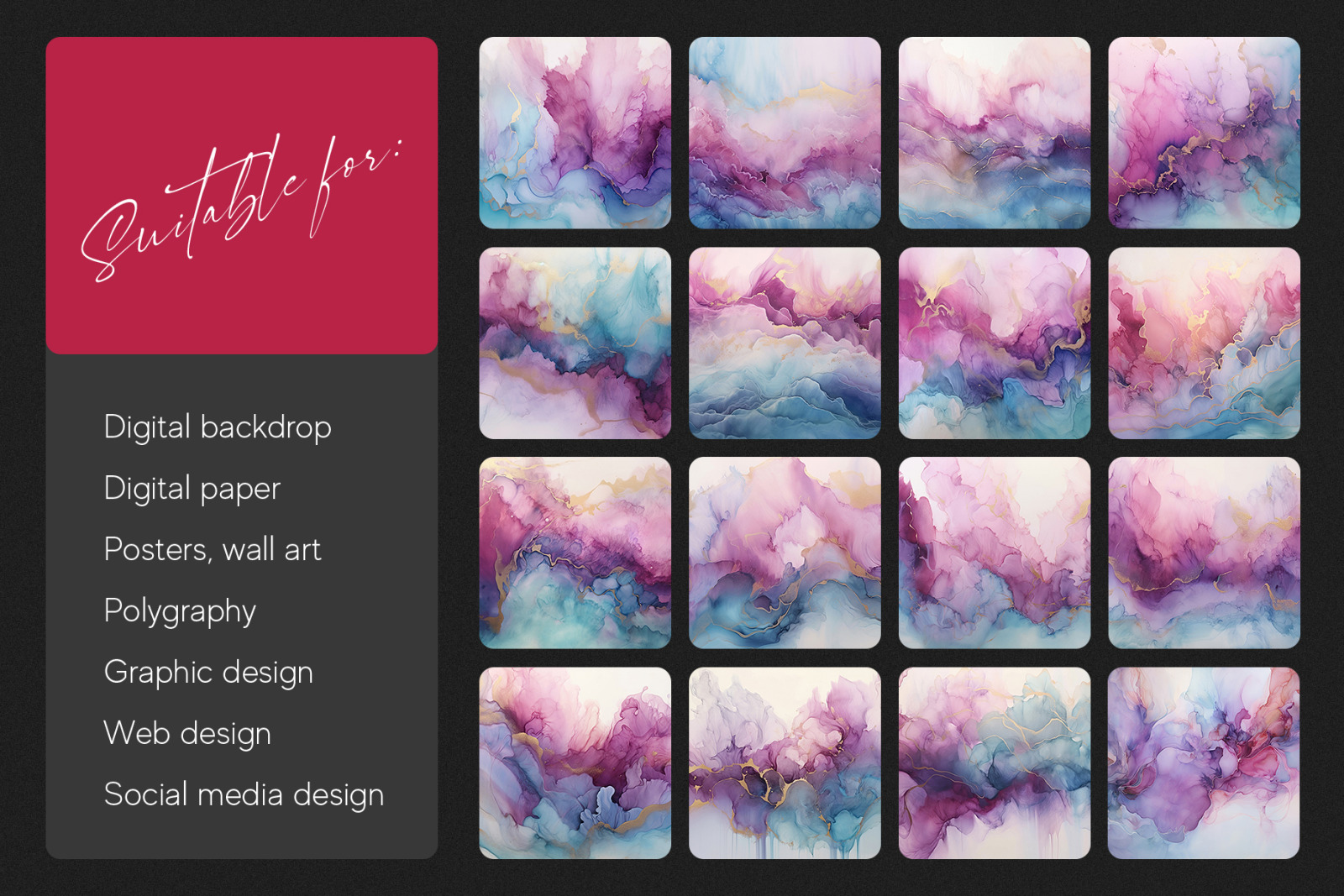 Liquid Ink Blue-Purple Texture Pack Liquid Ink Blue-Purple Texture Pack