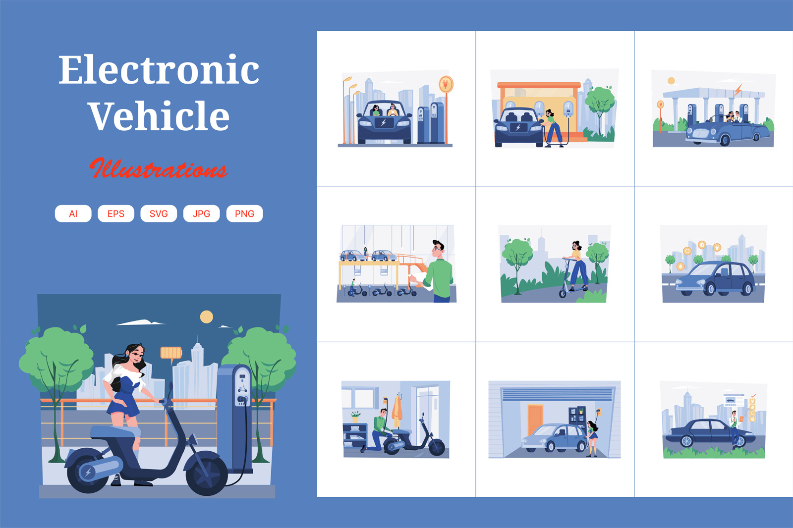 M619_Electronic Vehicle Illustration Pack M619_Electronic Vehicle Illustration Pack