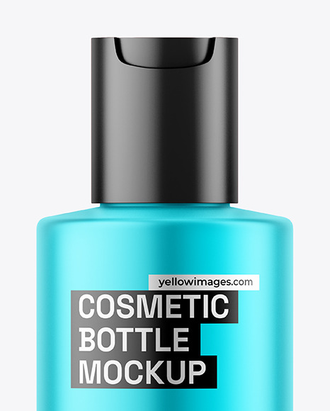 Matte Metallic Cosmetic Bottle Mockup