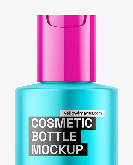 Matte Metallic Cosmetic Bottle Mockup