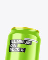 Glossy Metallic Can Mockup