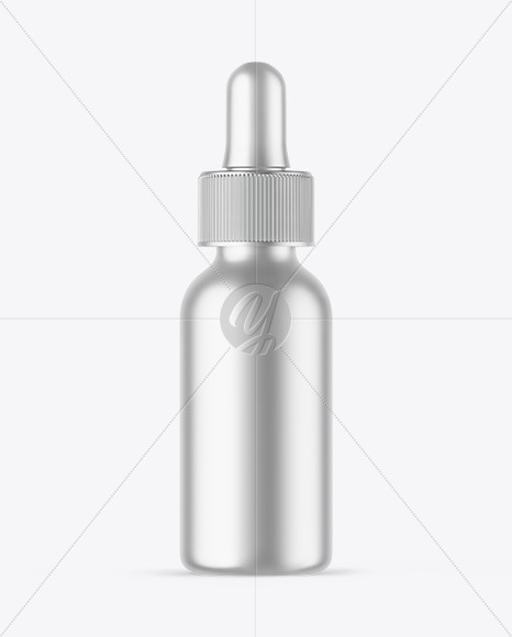 Matte Metallic Dropper Bottle Mockup