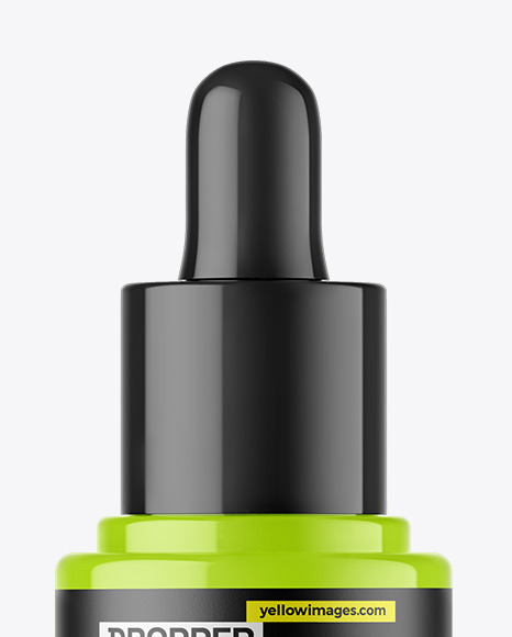 Glossy Dropper Bottle Mockup