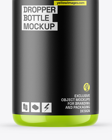 Glossy Dropper Bottle Mockup