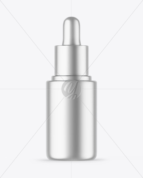 Matte Metallic Dropper Bottle Mockup