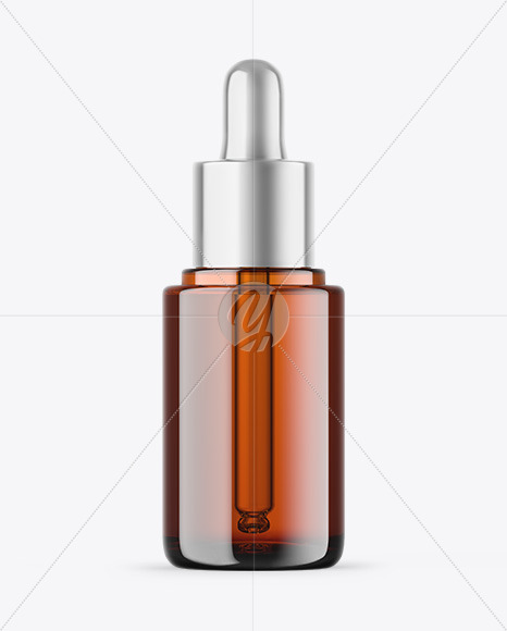 Amber Glass Dropper Bottle Mockup