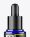 Blue Glass Dropper Bottle Mockup