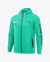 Men's Full-Zip Hoodie Mockup - Half Side View