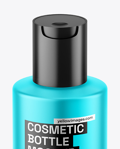 Matte Metallic Cosmetic Bottle Mockup