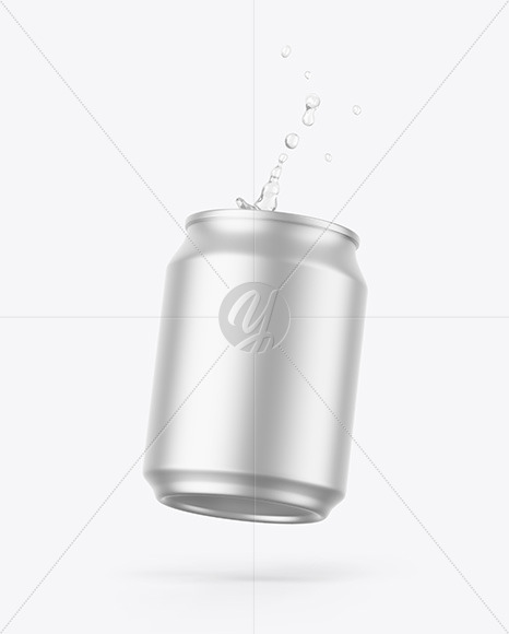 Matte Metallic Can Mockup