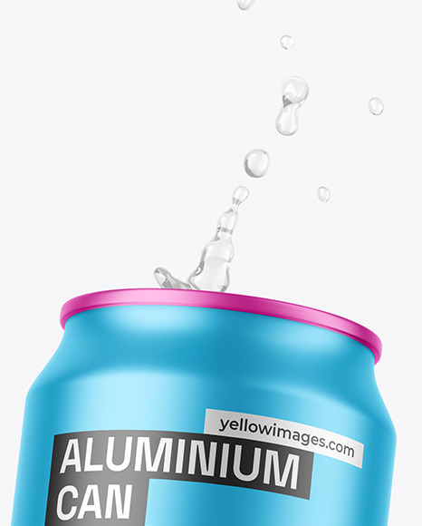 Matte Metallic Can Mockup