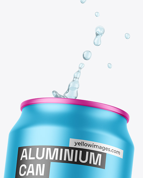 Matte Metallic Can Mockup
