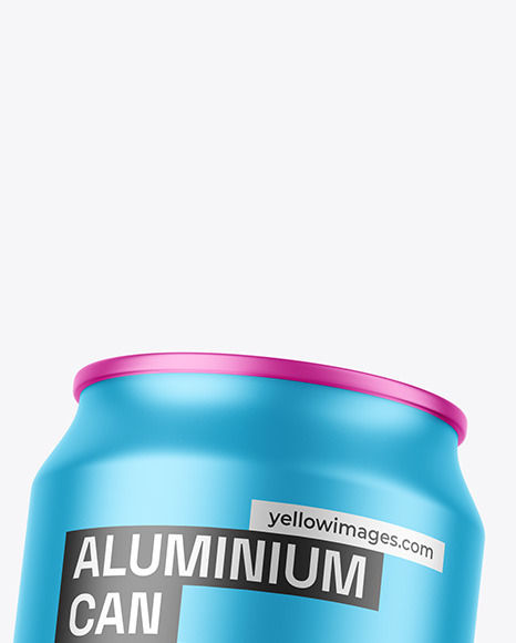 Matte Metallic Can Mockup