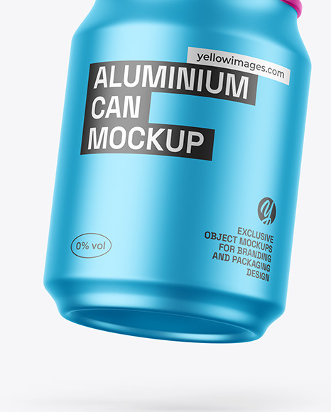 Matte Metallic Can Mockup