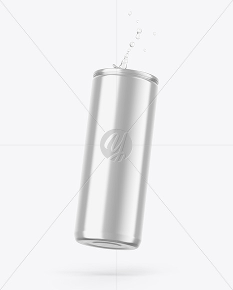 Glossy Metallic Can Mockup