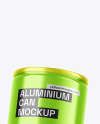 Glossy Metallic Can Mockup