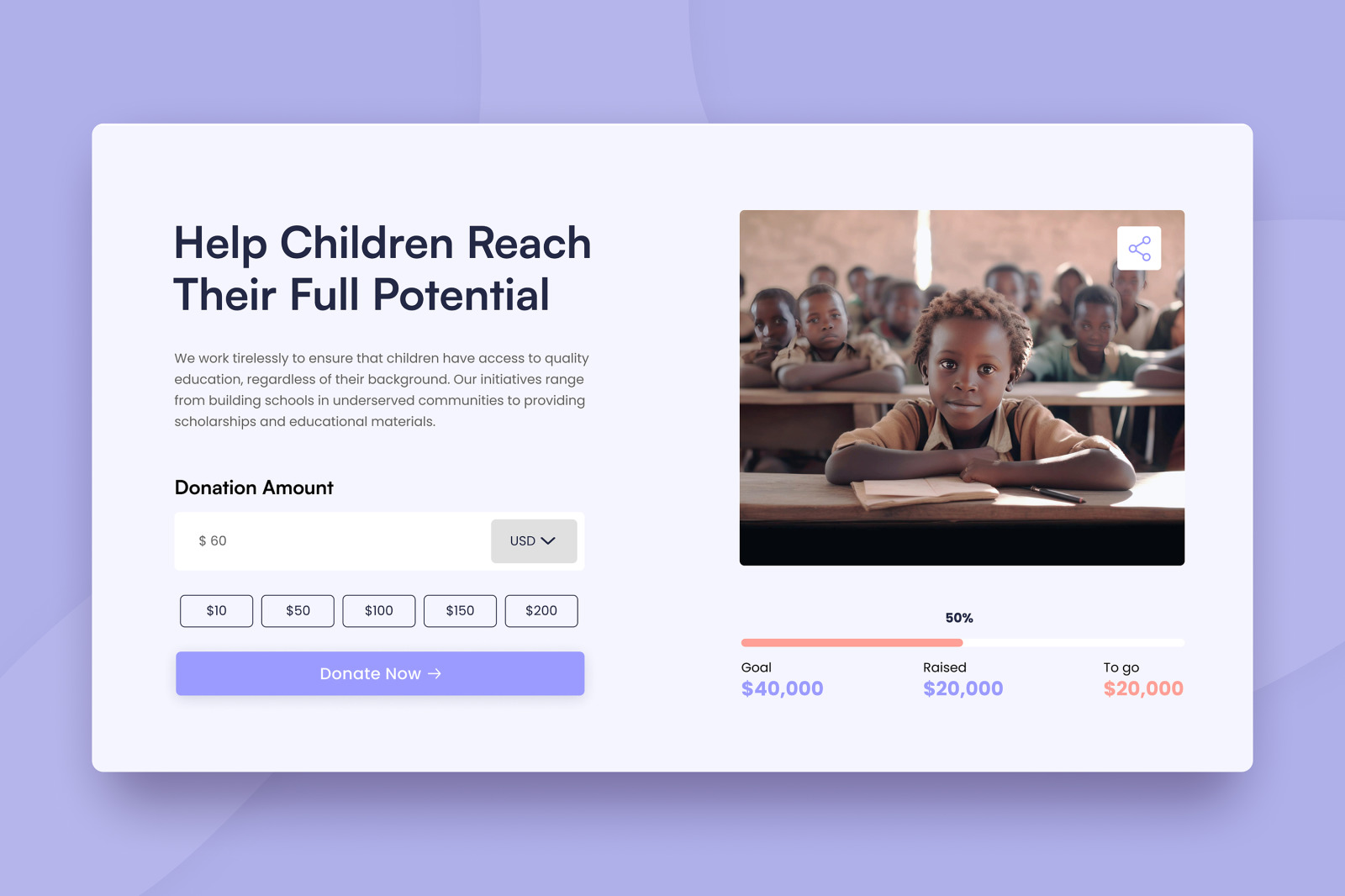 DreamCare - Charity Foundation Landing Page DreamCare - Charity Foundation Landing Page