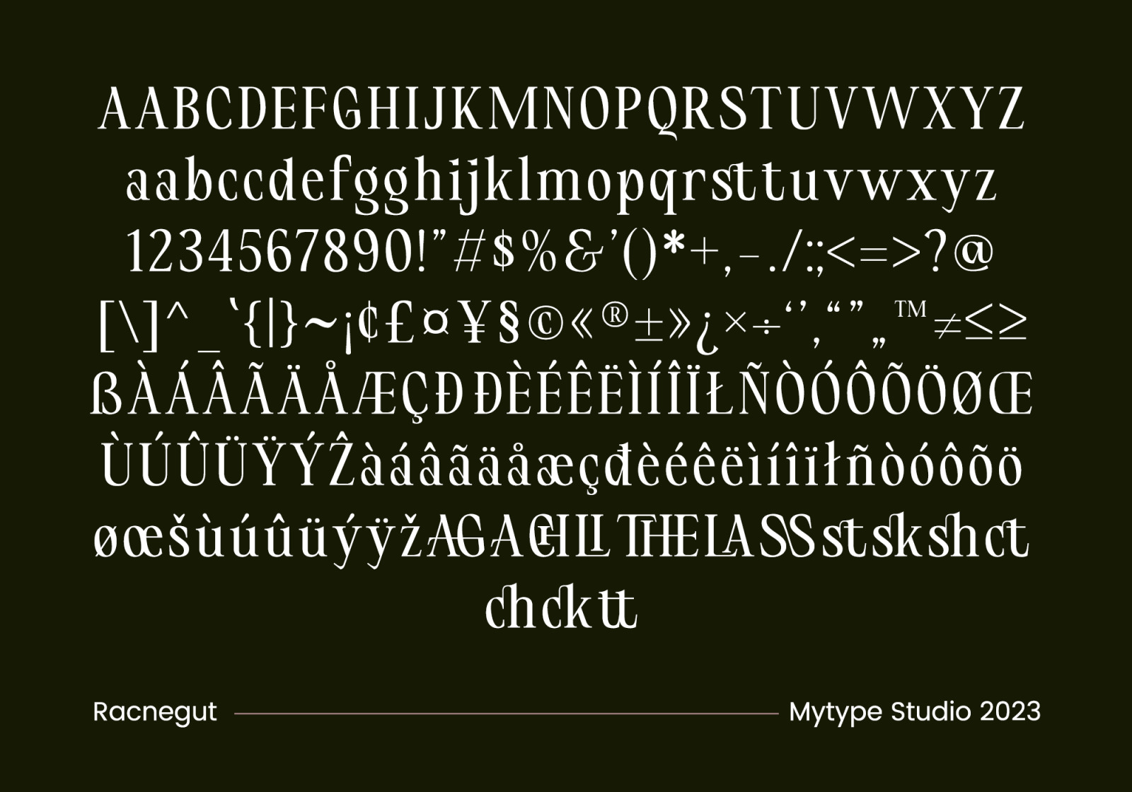 Racnegut Font Racnegut Font