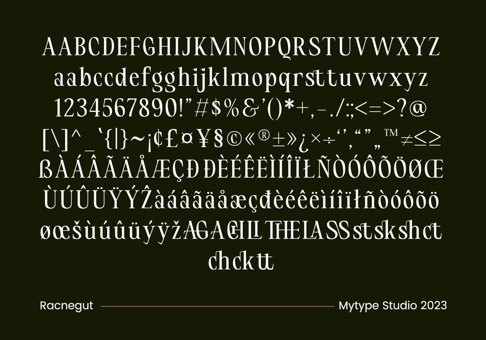 Racnegut Font