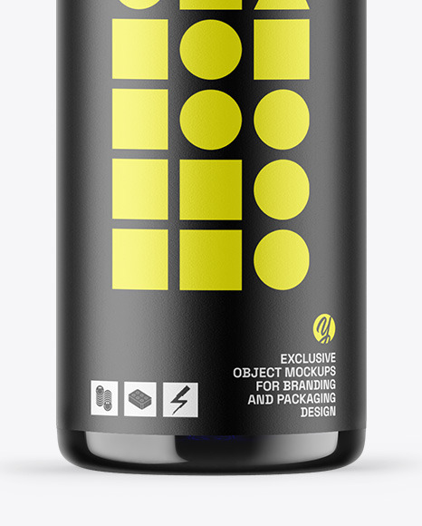 Blue Glass Dropper Bottle Mockup