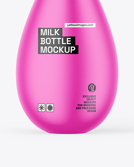 Matte Milk Bottle Mockup