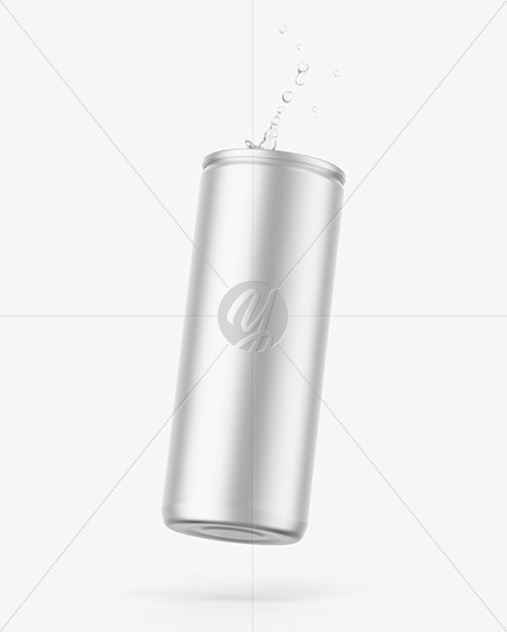 Matte Metallic Can Mockup