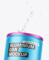 Matte Metallic Can Mockup Matte Metallic Can Mockup