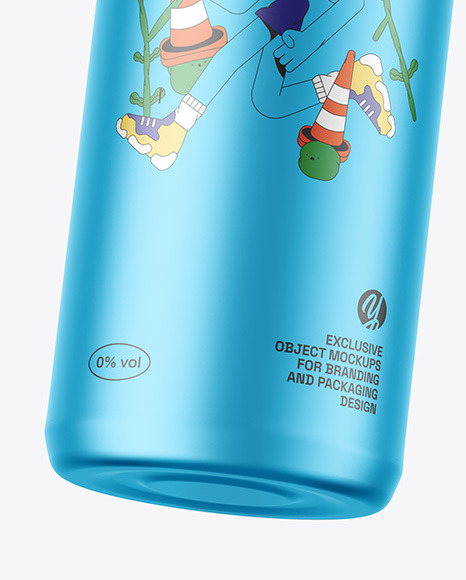 Matte Metallic Can Mockup Matte Metallic Can Mockup