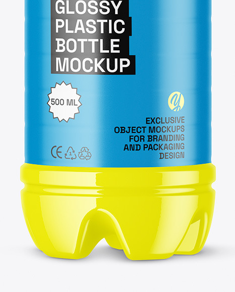 Glossy Plastic Bottle Mockup